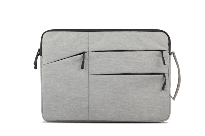 Compact 15.6'' Laptop Carrying Sleeve with Multiple Zipper Pockets
